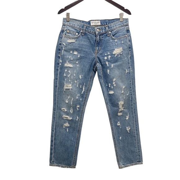 Derek Lam Denim - Derek Lam Mika Mid Rise Girlfriend Distressed Blue Jean Size 26